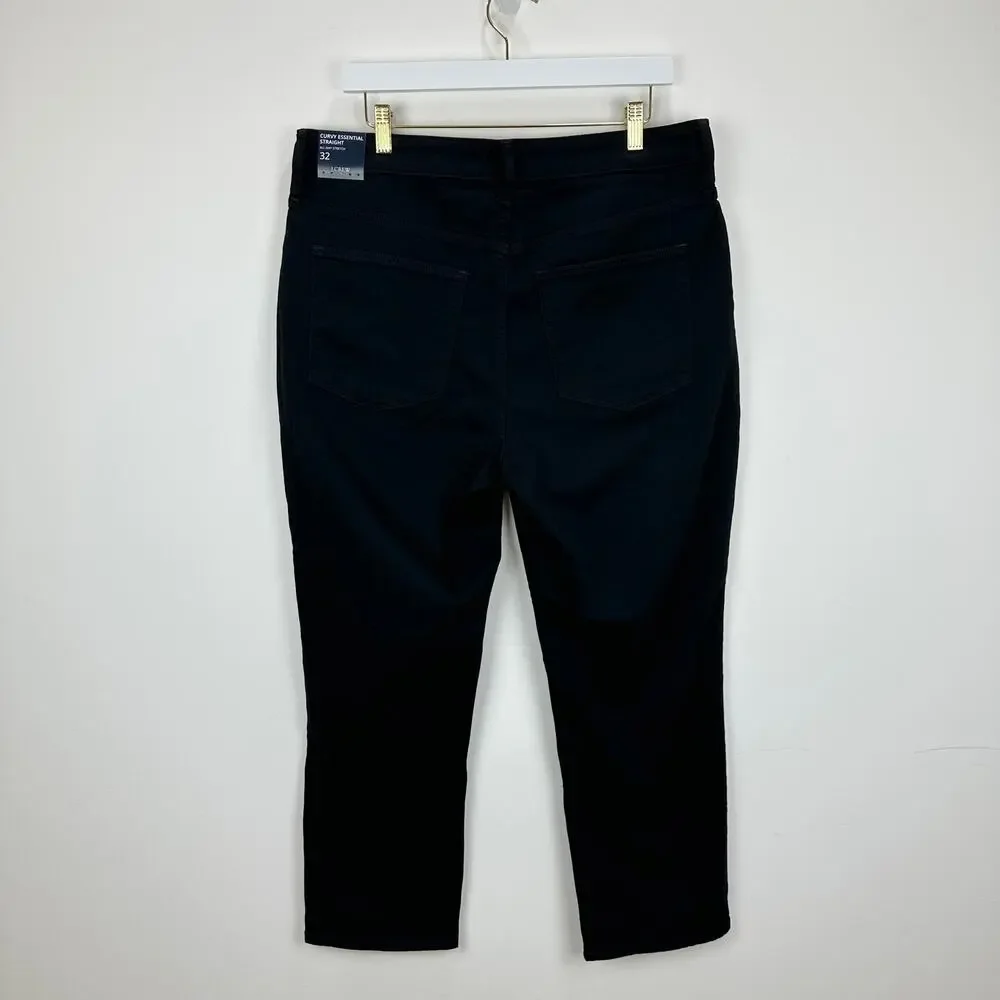 J.Crew Curvy Essential Straight Black Jean All Day Stretch Womens US 32 NWT - Picture 9 of 14
